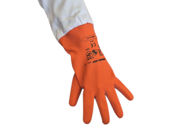 Naturkautschuk Lederhandschuhe ORANGE BEE